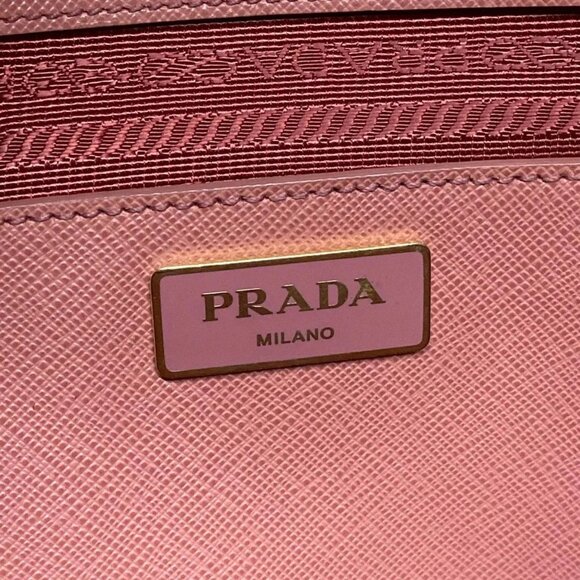 Auth PRADA Galleria Bag Pink Saffiano Leather Tote Bag - Picture 12 of 16